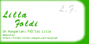 lilla foldi business card